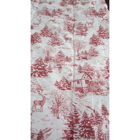 NEW SUNHAM LIGHTWEIGHT REVERSIBLE POLY HOLIDAY QUEEN QUILT 88x88 W/ 2 SHAMS - Picture 2 of 7